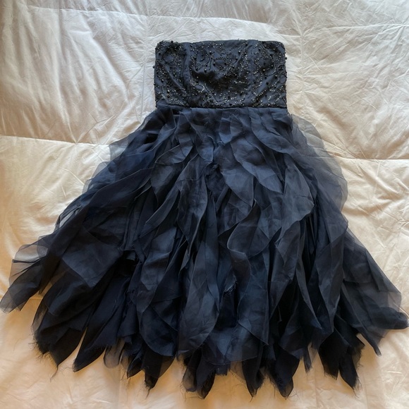 Alice + Olivia Dresses & Skirts - Alice + Olivia Navy Strapless Embellished Fairy Strapless Dress